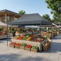 Bari Megapap folding gazebo, metal frame - waterproof fabric 420D, grey color, 3x4,5x3,20m.
