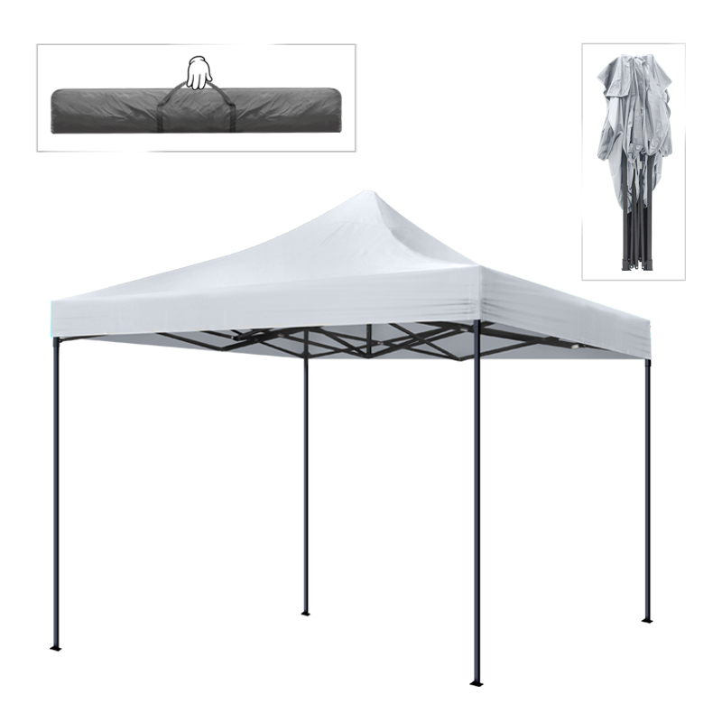 Bari Megapap folding gazebo, metal frame - waterproof fabric 420D, white color, 3x3x3,10m.
