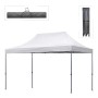 Bari Megapap folding gazebo, metal frame - waterproof fabric 420D, white color, 3x4,5x3,20m.