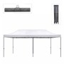 Bari Megapap folding gazebo, metal frame - waterproof fabric 420D, white color, 3x6x3,27m.