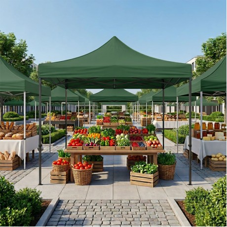 Bari Megapap folding gazebo, metal frame - waterproof fabric 420D, green color, 3x3x3,10m.