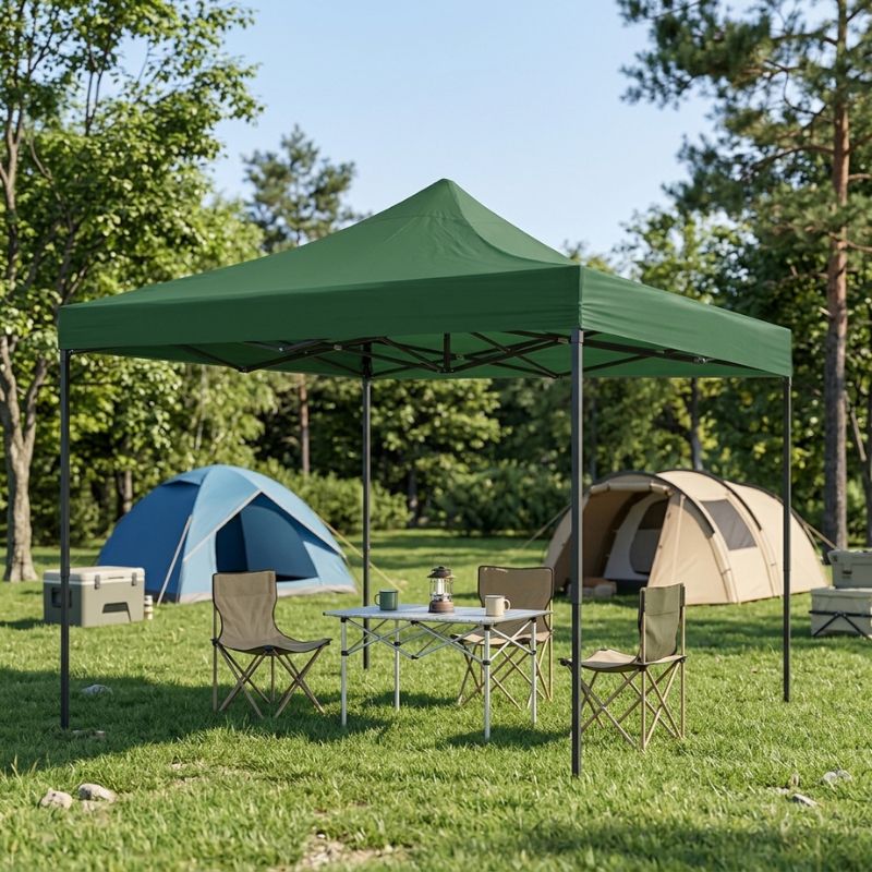 Bari Megapap folding gazebo, metal frame - waterproof fabric 420D, green color, 3x3x3,10m.