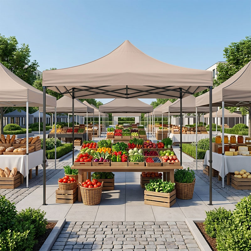 Bari Megapap folding gazebo, metal frame - waterproof fabric 420D, sand color, 3x3x3,10m.