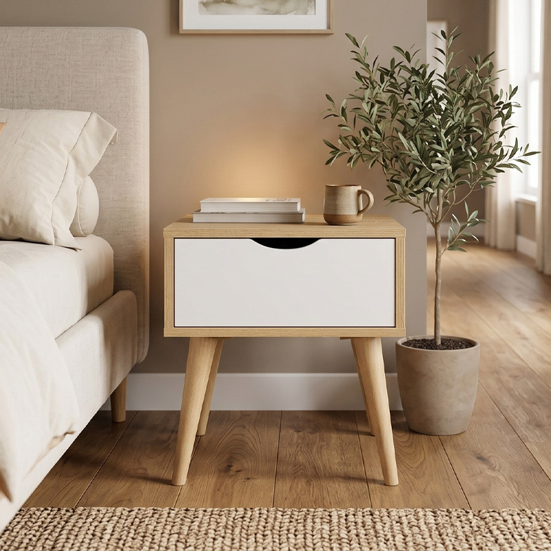 ALIDA Bedside 40x36x50 Sonoma/White