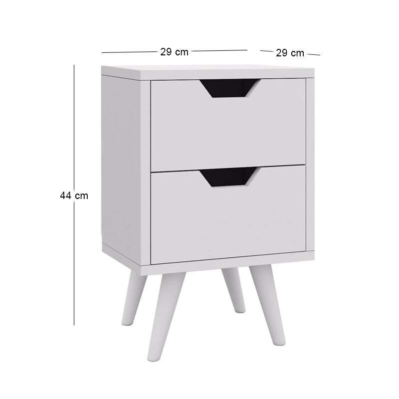 ALINA Bedside 29x29x44 White