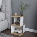 Carter Megapap melamine nightstand in oak - white color 29.6x29.6x49.4cm.