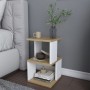 Carter Megapap melamine nightstand in oak - white color 29.6x29.6x49.4cm.