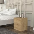 Conve Megapap melamine nightstand in sapphire oak color 40x35x45cm.