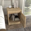 Conve Megapap melamine nightstand in sapphire oak color 40x35x45cm.