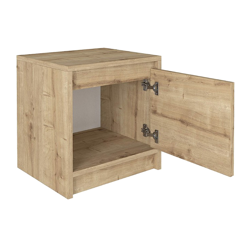 Conve Megapap melamine nightstand in sapphire oak color 40x35x45cm.