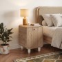 Doro Megapap melamine nightstand in sepet oak color 35.3x34x51cm.
