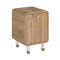 Doro Megapap melamine nightstand in sepet oak color 35.3x34x51cm.