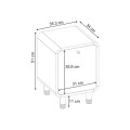 Doro Megapap melamine nightstand in sepet oak color 35.3x34x51cm.