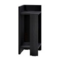 Elos Megapap melamine nightstand left module in black wood color 25x27x60cm.