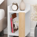 Κομοδίνο Elos Megapap χρώμα λευκό - saphhire oak 30x31,7x55εκ.