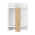 Κομοδίνο Elos Megapap χρώμα λευκό - saphhire oak 30x31,7x55εκ.