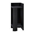 Elos Megapap melamine nightstand right module in black wood color 25x27x60cm.