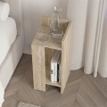 Elos Megapap melamine nightstand right module in travertine color 25x27x60cm.