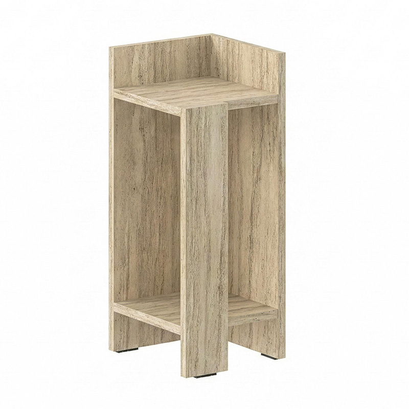 Elos Megapap melamine nightstand right module in travertine color 25x27x60cm.
