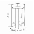 Elos Megapap melamine nightstand right module in travertine color 25x27x60cm.