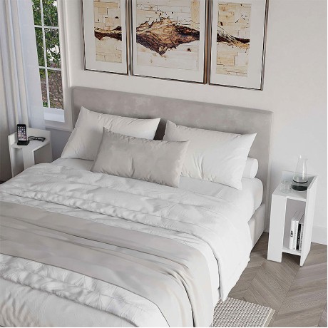 Elos Megapap melamine night-stand set in white color 25x27x60cm.