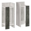 Elos Megapap melamine night-stand set in ancient white - retro grey color 25x27x60cm.