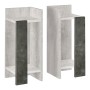 Elos Megapap melamine night-stand set in ancient white - retro grey color 25x27x60cm.