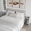 Elos Megapap melamine night-stand set in ancient white - retro grey color 25x27x60cm.