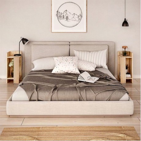 Elos Megapap melamine night-stand set in sapphire oak color 25x27x60cm.