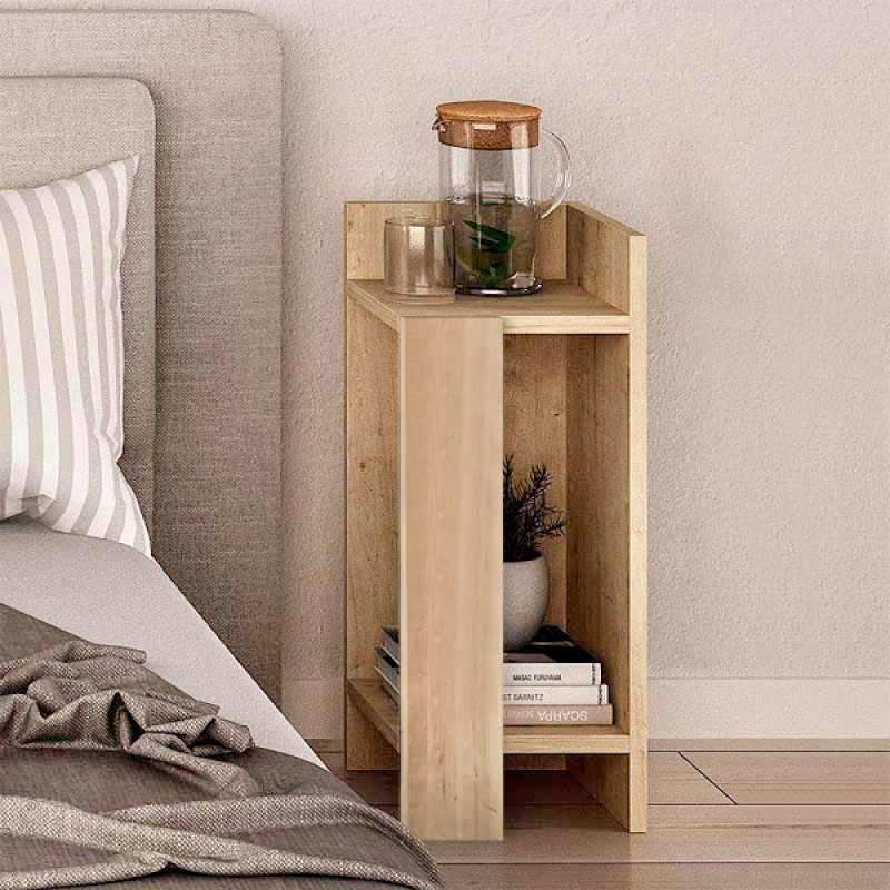 Κομοδίνο Elos Megapap σετ 2 τεμαχίων χρώμα sapphire oak 25x27x60εκ.