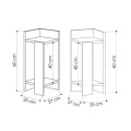Κομοδίνο Elos Megapap σετ 2 τεμαχίων χρώμα sapphire oak 25x27x60εκ.
