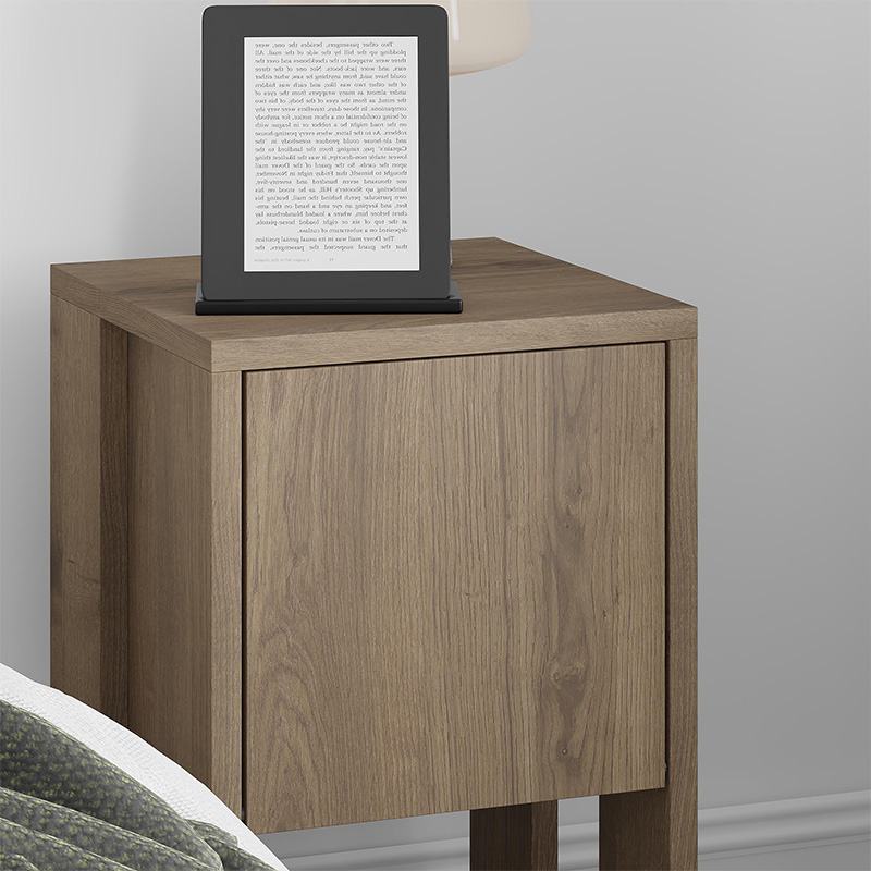 Ema Megapap melamine night-stand in light brown color 30x30x55cm.