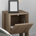 Ema Megapap melamine night-stand in light brown color 30x30x55cm.