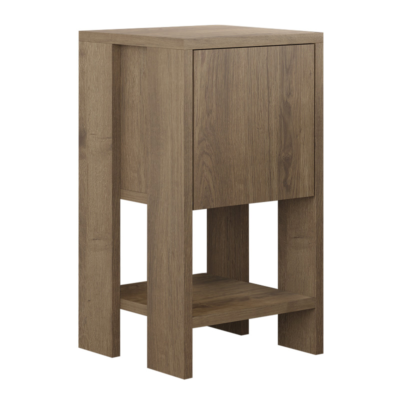 Ema Megapap melamine night-stand in light brown color 30x30x55cm.