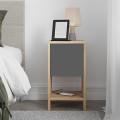 Ema Megapap melamine night-stand in oak - anthracite color 30x30x55cm.