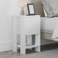 Ema Megapap melamine night-stand in white color 30x30x55cm.
