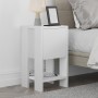 Ema Megapap melamine night-stand in white color 30x30x55cm.