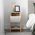 Κομοδίνο Ema Megapap χρώμα sapphire oak - λευκό 30x30x55εκ.