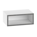 Brik Megapap wall mounted nighstand with LED light in white - grey retro color 45x30x18cm.