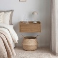 Brisa Megapap melamine wall mounted nightstand in walnut Ud color 42x35x18.2cm.