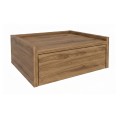 Brisa Megapap melamine wall mounted nightstand in walnut Ud color 42x35x18.2cm.