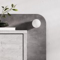Dotta Megapap wall mounted nighstand with LED light in ancient white - grey retro color 52x33.6x28cm.