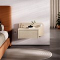 Dotta Megapap wall mounted nighstand with LED light in light oak color 52x33.6x28cm.