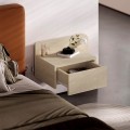 Dotta Megapap wall mounted nighstand with LED light in light oak color 52x33.6x28cm.