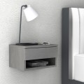 Mary Megapap melamine hanging bedside table in concrete grey color 40x30x23cm.
