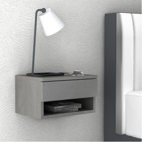 Mary Megapap melamine hanging bedside table in concrete grey color 40x30x23cm.