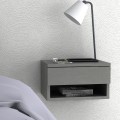 Mary Megapap melamine hanging bedside table in concrete grey color 40x30x23cm.