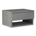 Mary Megapap melamine hanging bedside table in concrete grey color 40x30x23cm.