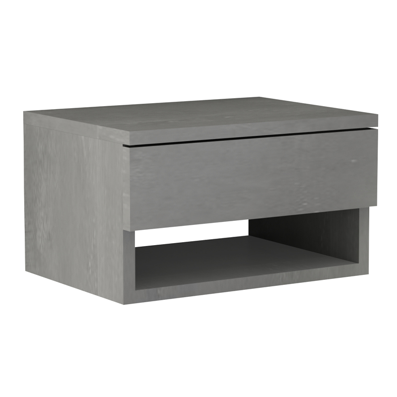 Mary Megapap melamine hanging bedside table in concrete grey color 40x30x23cm.