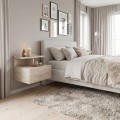 Mislina Megapap melamine wall nightstand in travertine color 40x33,2x32cm.